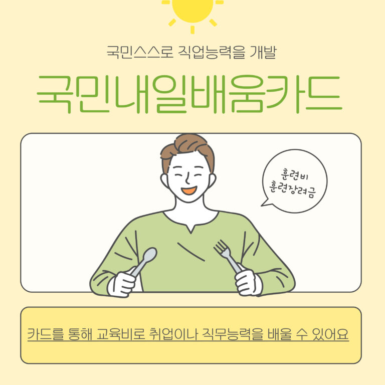 국민내일배움카드 신청자격 및 사용방법 목차