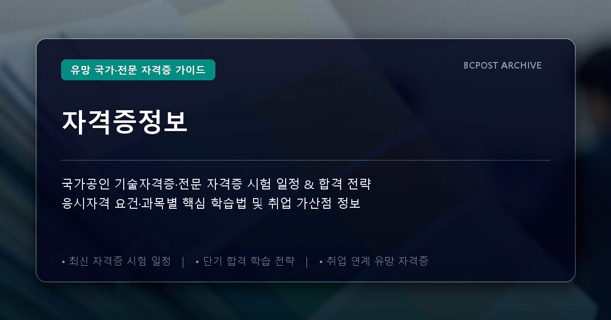 자격증정보